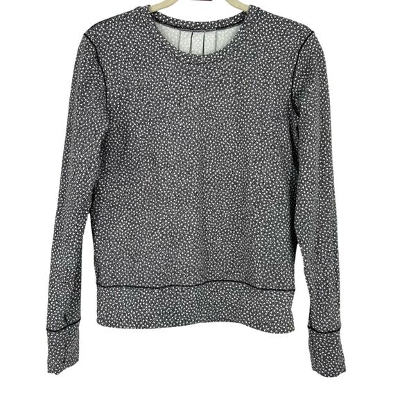 Lululemon Rush Hour Pullover Top Long Sleeve Frozen Fizz Size 4 Black White - Picture 6 of 6